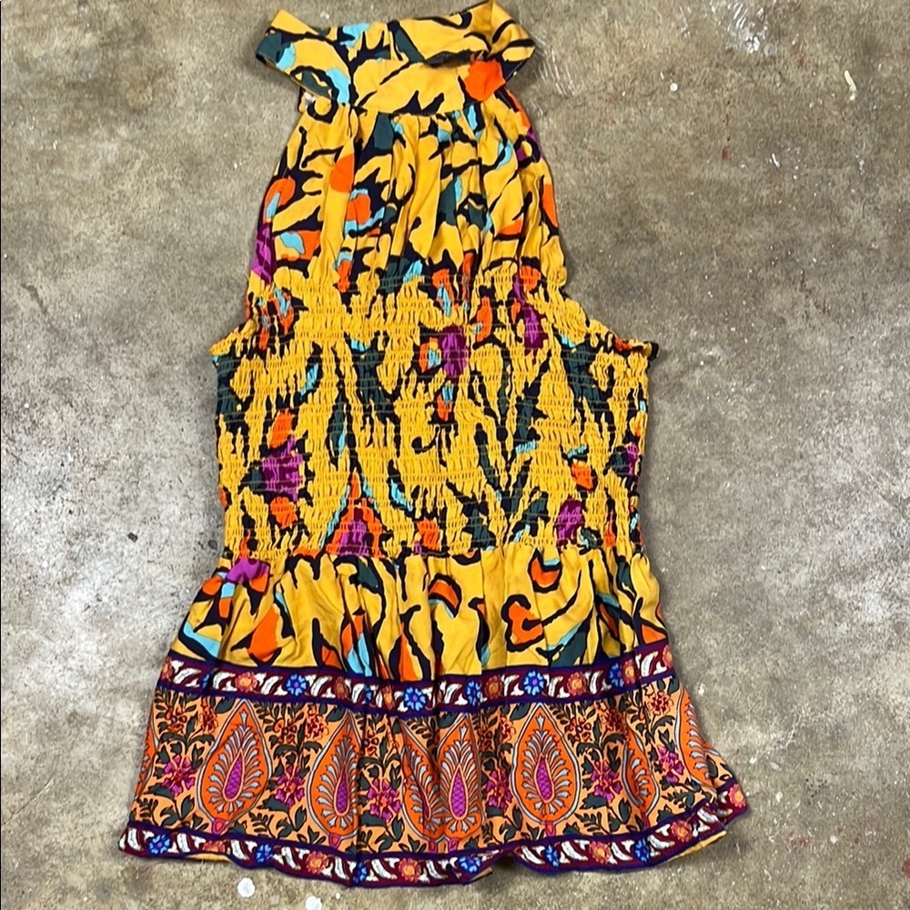 Haute Hippie Yellow and Orange Halter Neck top
Size: Large
